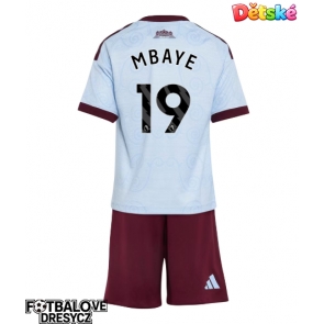 Aston Villa Ibrahim Mbaye #19 Dětské Alternativní dres komplet 2026-27 Krátký Rukáv (+ trenýrky)